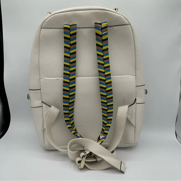 Henri Bendel Soho Backpack with Novelty Strap Pebbled Leather Cream - Picture 5 of 13